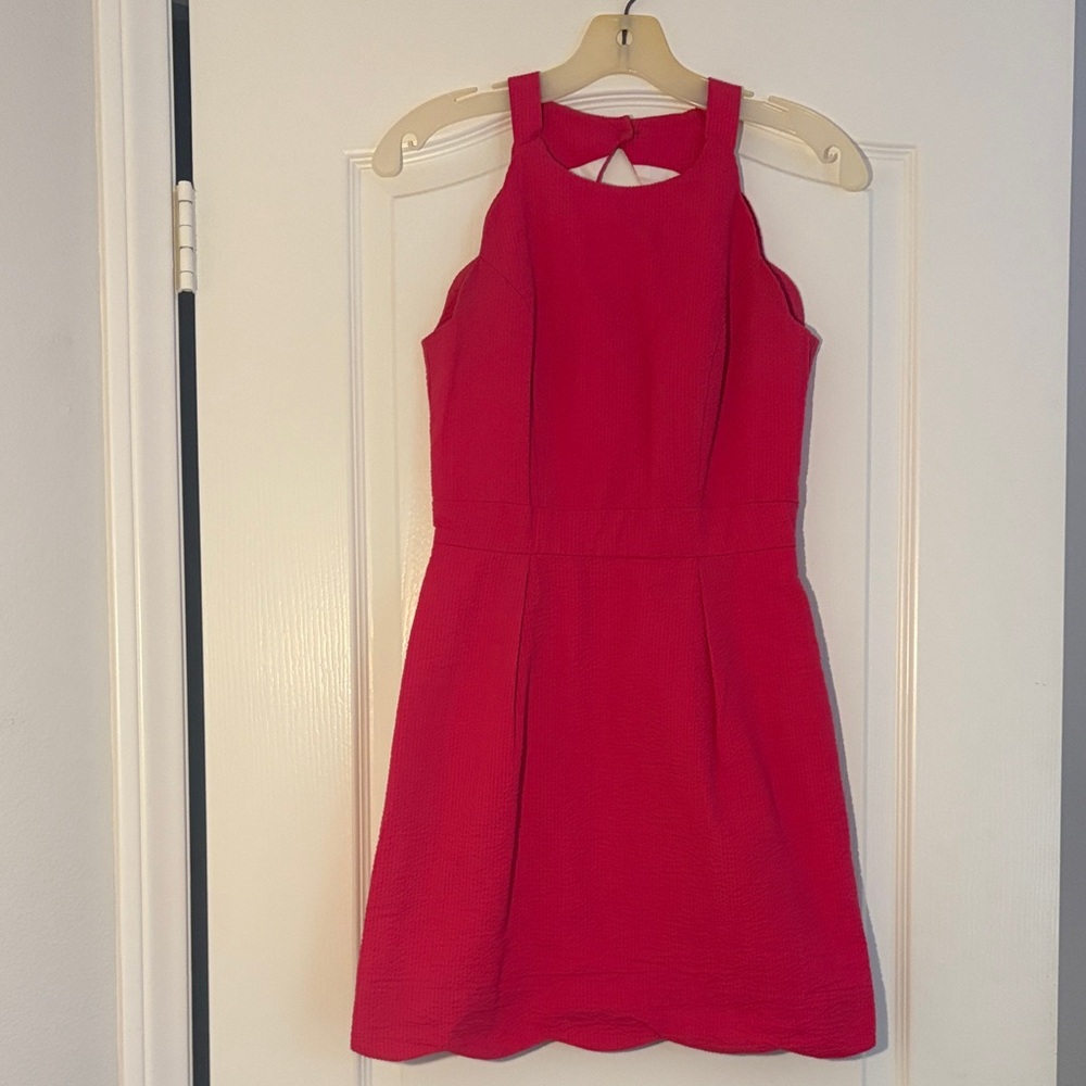 Lauren James Hot Pink Seersucker Dress XS
